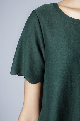 Topshop Scallop frill tee