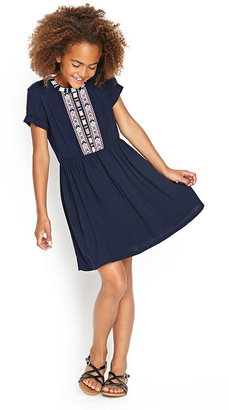 Forever 21 GIRLS Embroidered Woven Dress (Kids)