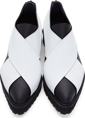 Proenza Schouler Black & White Criss-Cross Shoes