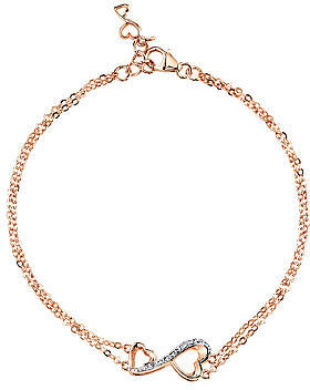 Rosegold FINE JEWELRY Love Grows 14K Rose-Gold Over Sterling Silver Diamond-Accent Bracelet