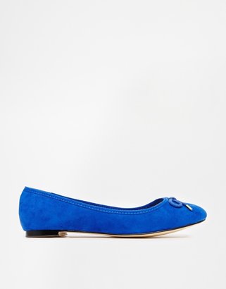 London Rebel Blue Ballet Flat Shoes