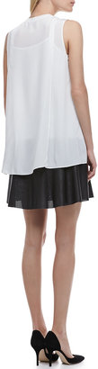 Vince Perforated Leather Skirt