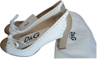 D&G 1024 D&G Beige Leather Heels