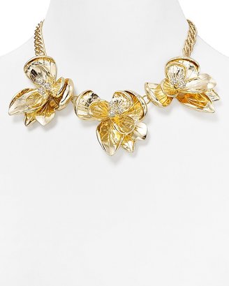 Lydell NYC Floral Bib Necklace, 16.5"