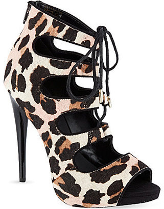 Kurt Geiger Jupiter leopard print heeled sandals