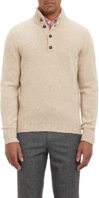 Malo Mélange Mock-Collar Sweater