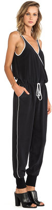 Chaser Contrast Piping Jumpsuit
