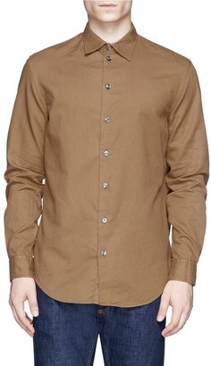 Armani Collezioni Semi spread collar hopsack shirt
