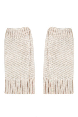 Topshop Pink knitted diagonal stitch knitted hand warmer. 64% nylon, 20% wool, 16% angora.