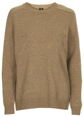Topshop Womens Slouchy Jumper by Boutique - Tan