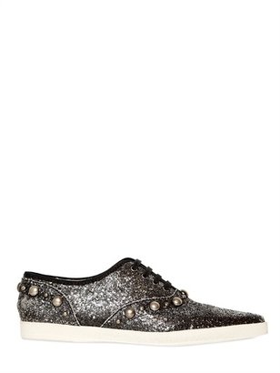 Marc Jacobs 20mm Pointed Toe Glitter Sneakers