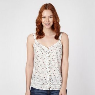 Mantaray White butterfly and honeypot print camisole