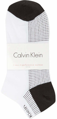 Calvin Klein Women's 99 White and Black Pack Of 2 Ankle Socks
