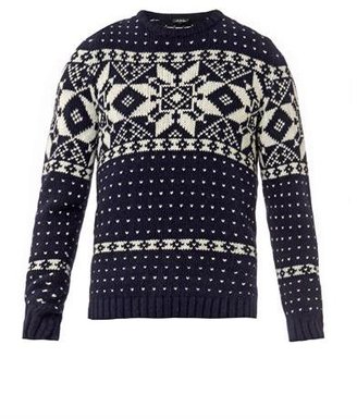 A.P.C. Snowflake-intarsia sweater