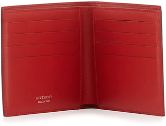 Givenchy Calfskin Bi-Fold Wallet, Red