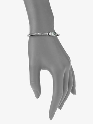 David Yurman Petite Wheaton Bracelet with Prasiolite and Diamonds
