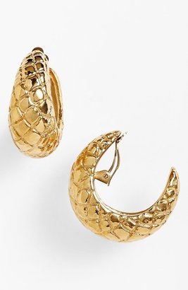 Simon Sebbag 'Gold Crocodile' Hoop Clip Earrings