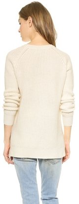 Madewell Placed Cable Boxy Pullover