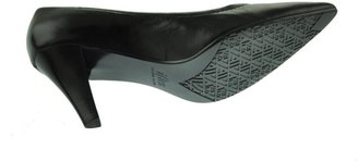 Anne Klein NEW Cakewalk Black Leather Heels Pumps Shoes 8.5 Medium (B,M) BHFO