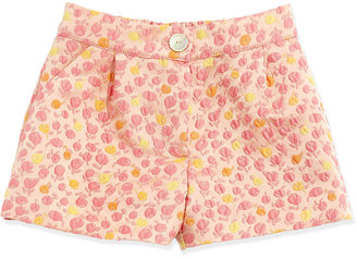 Charabia Floral-Jacquard Shorts, Pink
