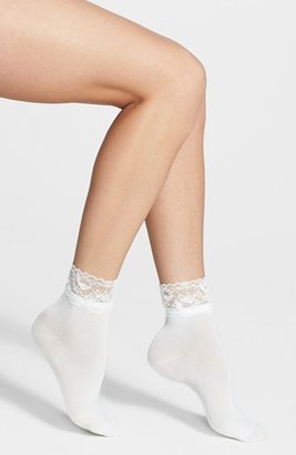 Kensie Lace Trim Anklet Socks