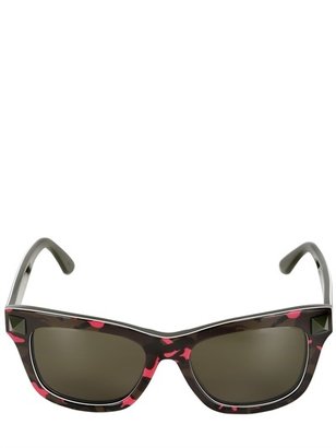 Valentino Neon Camouflage Squared Sunglasses