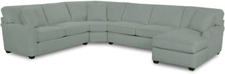 Asstd National Brand Fabric Possibilities Roll-Arm 4-pc. Left-Arm Loveseat/Chaise Sectional