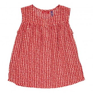 Bakker made with love Claudine printed top Brick red