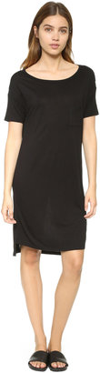 Alexander Wang T by Classic Boat Neck Dress with Pocket