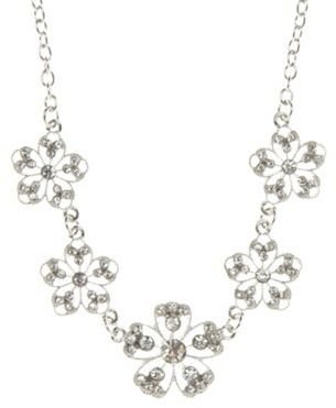 Jenny Packham No. 1 Designer silver filigree flower necklace