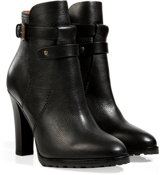 Ralph Lauren Collection Leather Ankle Boots in Black