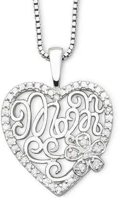 Precious Moments Mom Sterling Silver Heart Pendant Necklace