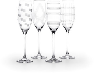 Mikasa Expressions Fluted Champagne Glasses, Set of 4