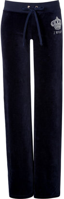 Juicy Couture Velour Ornate Monogram Pants