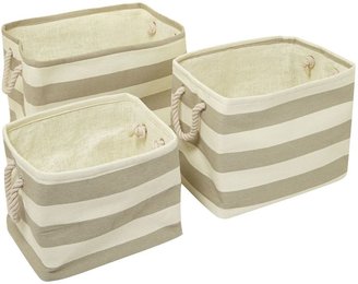 Linea Set of 3 beige shelf baskets