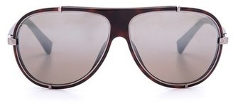 Lanvin SLN021 Aviator Sunglasses with Leather