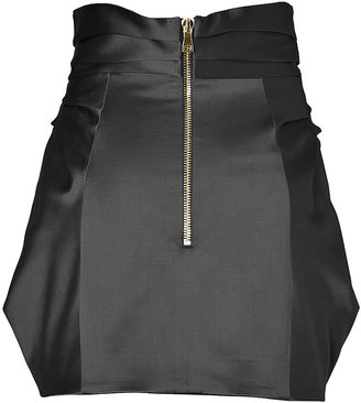 Balmain Wool-Silk Skirt in Black
