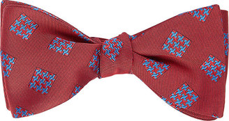 Barneys New York Men's Neat Woven-Squares Jacquard Silk Bow Tie