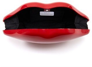 Lulu Guinness Red Perspex Lips Clutch