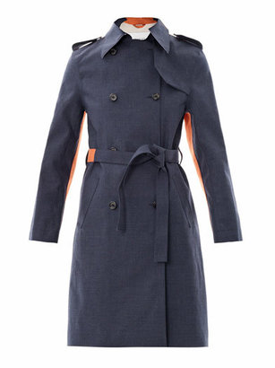 HANCOCK Bi-colour trench coat