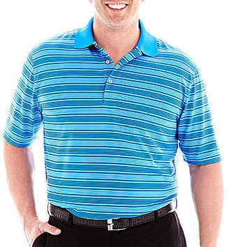 PGA TOUR 3-Color Striped Polo-Big & Tall