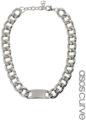 ASOS CURVE ID Plaque Necklace