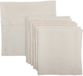 Houseology Flamant Grenelle Napkin Set Of 6 Ivory