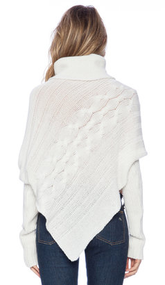 Suss Tori Cabled Poncho