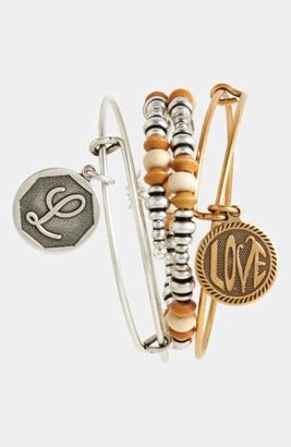 Alex and Ani 'Initial' Adjustable Wire Bangle