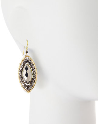 Panacea Marquise-Drop Crystal Earrings, Bronze