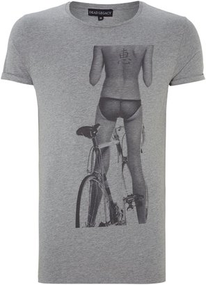 Dead Legacy Men's Bicycle Print T Shirt