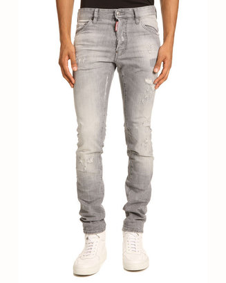 DSquared 1090 DSQUARED - Cool Guy Brand Washed Grey Jeans