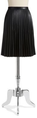 Calvin Klein WOMENS Plus Faux Leather Pleated Midi Skirt