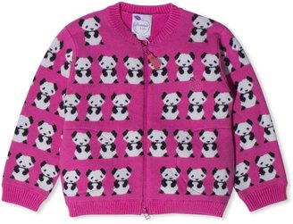 Bonnie Baby Girls knitted jacquard jacket